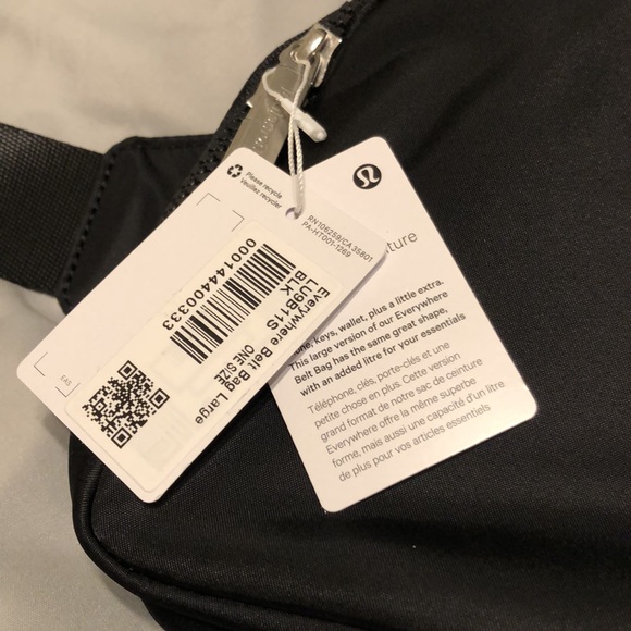 NWT [Lululemon] Large Everywhere Belt Bag in Black 🖤 - Picture 4 of 12